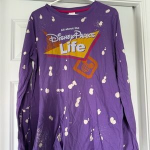 Disney Parks Life Purple Long Sleeve Kids Tee